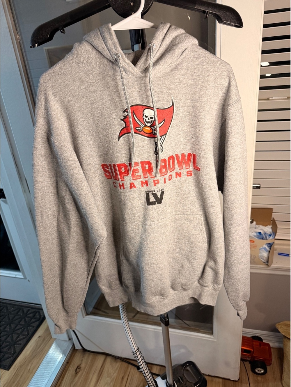 Port and Company Tampa Bay Buccaneers Super Bowl Champions Gray Hoodie